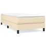 Cama box spring con colchón tela color crema 90x200 cm de vidaXL, Camas y somieres - Ref: Foro24-3144050, Precio: 274,40 €, D...