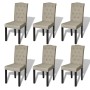 Sillas de comedor 6 unidades de tela camel de vidaXL, Sillas de comedor - Ref: Foro24-160790, Precio: 372,70 €, Descuento: %