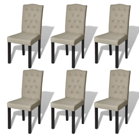 Sillas de comedor 6 unidades de tela camel de vidaXL, Sillas de comedor - Ref: Foro24-160790, Precio: 372,70 €, Descuento: %