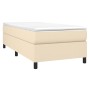 Cama box spring con colchón tela color crema 90x200 cm de vidaXL, Camas y somieres - Ref: Foro24-3144396, Precio: 292,86 €, D...