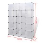 Armario modular con 14 compartimentos blanco 37x146x180,5 cm de vidaXL, Armarios roperos - Ref: Foro24-240500, Precio: 100,99...