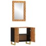 Bathroom furniture set 2 pieces solid mango wood brown and black by vidaXL, Bathroom furniture - Ref: Foro24-3206289, Price: ...