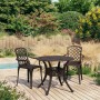 Bistro table and chairs 3-piece set cast aluminum bronze color by vidaXL, Garden sets - Ref: Foro24-3070583, Price: 450,19 €,...