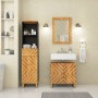 Bathroom furniture set 3 pieces solid mango wood brown and black by vidaXL, Bedroom furniture sets - Ref: Foro24-3206290, Pri...