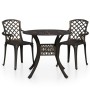 Bistro table and chairs 3-piece set cast aluminum bronze color by vidaXL, Garden sets - Ref: Foro24-3070583, Price: 450,19 €,...