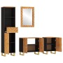 Bathroom furniture set 4 pieces solid mango wood brown and black by vidaXL, Bathroom furniture - Ref: Foro24-3206291, Price: ...