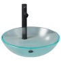 Sink with faucet and push-button frosted tempered glass stopper by vidaXL, Sinks - Ref: Foro24-3098445, Price: 88,60 €, Disco...