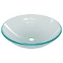 Sink with faucet and push-button frosted tempered glass stopper by vidaXL, Sinks - Ref: Foro24-3098445, Price: 88,60 €, Disco...