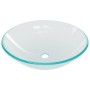 Sink with faucet and push-button tempered clear glass plug by vidaXL, Sinks - Ref: Foro24-3098439, Price: 83,60 €, Discount: %