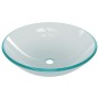 Sink with faucet and frosted tempered glass push-button stopper by vidaXL, Sinks - Ref: Foro24-3098448, Price: 89,10 €, Disco...