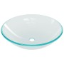 Lavabo con grifo y tapón pulsador cristal templado transparente de vidaXL, Lavabos - Ref: Foro24-3098443, Precio: 96,99 €, De...