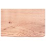 Badezimmerarbeitsplatte aus hellbraun behandeltem Massivholz, 60 x 40 x (2–6) cm von vidaXL, Arbeitsplatten - Ref: Foro24-315...