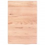 Encimera baño madera maciza tratada marrón claro 40x60x(2-4) cm de vidaXL, Encimeras - Ref: Foro24-3156099, Precio: 41,25 €, ...