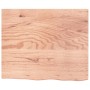 Solid light brown treated wood bathroom countertop 60x50x2 cm by vidaXL, Countertops - Ref: Foro24-3156107, Price: 59,19 €, D...