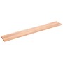 Encimera baño madera maciza tratada marrón claro 220x30x(2-4)cm de vidaXL, Encimeras - Ref: Foro24-3156177, Precio: 93,53 €, ...