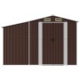 Brown galvanized steel garden shed 277x365.5x179 cm by vidaXL, Sheds - Ref: Foro24-3188297, Price: 662,73 €, Discount: %