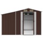 Brown galvanized steel garden shed 277x365.5x179 cm by vidaXL, Sheds - Ref: Foro24-3188297, Price: 662,73 €, Discount: %