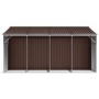 Brown galvanized steel garden shed 277x365.5x179 cm by vidaXL, Sheds - Ref: Foro24-3188297, Price: 662,73 €, Discount: %