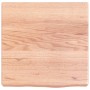 Encimera baño madera maciza tratada marrón claro 40x40x(2-6) cm de vidaXL, Encimeras - Ref: Foro24-3156094, Precio: 41,99 €, ...