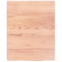 Encimera de baño madera maciza tratada marrón claro 40x50x2 cm de vidaXL, Encimeras - Ref: Foro24-3156095, Precio: 39,23 €, D...