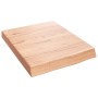 Encimera baño madera maciza tratada marrón claro 40x50x(2-6) cm de vidaXL, Encimeras - Ref: Foro24-3156097, Precio: 44,70 €, ...