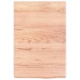 Badezimmerarbeitsplatte aus hellbraun behandeltem Massivholz, 40 x 60 x (2–6) cm von vidaXL, Arbeitsplatten - Ref: Foro24-315...