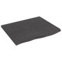 Encimera baño madera maciza tratada marrón oscuro 60x50x2 cm de vidaXL, Encimeras - Ref: Foro24-3156203, Precio: 53,97 €, Des...