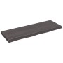 Encimera baño madera maciza tratada marrón oscuro 80x30x(2-4)cm de vidaXL, Encimeras - Ref: Foro24-3156210, Precio: 41,75 €, ...