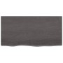 Encimera baño madera maciza tratada marrón oscuro 80x40x2 cm de vidaXL, Encimeras - Ref: Foro24-3156212, Precio: 52,13 €, Des...