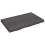 Encimera baño madera maciza tratada marrón oscuro 80x50x(2-6)cm de vidaXL, Encimeras - Ref: Foro24-3156217, Precio: 71,64 €, ...