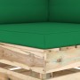 Ecksofa mit grün imprägnierten Holzkissen von vidaXL, Modulare Sofas für den Außenbereich - Ref: Foro24-3074500, Preis: 148,3...