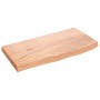 Badezimmerarbeitsplatte aus hellbraun behandeltem Massivholz, 60 x 30 x (2–4) cm von vidaXL, Arbeitsplatten - Ref: Foro24-315...