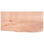 Badezimmerarbeitsplatte aus hellbraun behandeltem Massivholz, 60 x 30 x (2–4) cm von vidaXL, Arbeitsplatten - Ref: Foro24-315...