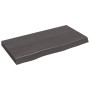 Encimera baño madera maciza tratada marrón oscuro 80x40x(2-6)cm de vidaXL, Encimeras - Ref: Foro24-3156214, Precio: 64,72 €, ...