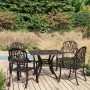 Bistrotisch und Stühle, 5 Stück, Aluminiumguss, bronzefarben von vidaXL, Gartensets - Ref: Foro24-3070604, Preis: 788,34 €, R...