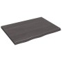 Encimera baño madera maciza tratada marrón oscuro 80x60x(2-4)cm de vidaXL, Encimeras - Ref: Foro24-3156219, Precio: 70,99 €, ...