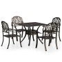 Bistro table and chairs 5 pieces cast aluminum bronze color by vidaXL, Garden sets - Ref: Foro24-3070604, Price: 787,87 €, Di...