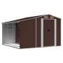 Cobertizo de jardín acero galvanizado marrón 277x279x179 cm de vidaXL, Cobertizos - Ref: Foro24-3188296, Precio: 498,96 €, De...