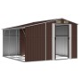 Cobertizo de jardín acero galvanizado marrón 277x279x179 cm de vidaXL, Cobertizos - Ref: Foro24-3188296, Precio: 498,96 €, De...