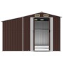 Cobertizo de jardín acero galvanizado marrón 277x279x179 cm de vidaXL, Cobertizos - Ref: Foro24-3188296, Precio: 498,96 €, De...