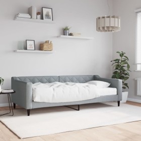 Sofa bed with light gray fabric mattress 90x200 cm by vidaXL, Beds and slatted bases - Ref: Foro24-3197408, Price: 347,89 €, ...