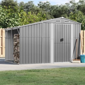 Galvanized steel garden shed in gray, 277x192.5x179 cm by vidaXL, Sheds - Ref: Foro24-3188289, Price: 415,42 €, Discount: %