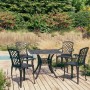 Bistro table and chairs 5 pieces black cast aluminum by vidaXL, Garden sets - Ref: Foro24-3070614, Price: 749,35 €, Discount: %