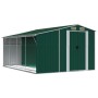 Green galvanized steel garden shed 277x365.5x179 cm by vidaXL, Sheds - Ref: Foro24-3188288, Price: 689,88 €, Discount: %