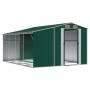 Green galvanized steel garden shed 277x365.5x179 cm by vidaXL, Sheds - Ref: Foro24-3188288, Price: 689,88 €, Discount: %