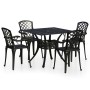 Bistro table and chairs 5 pieces black cast aluminum by vidaXL, Garden sets - Ref: Foro24-3070614, Price: 749,35 €, Discount: %