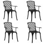 Bistro table and chairs 5 pieces black cast aluminum by vidaXL, Garden sets - Ref: Foro24-3070614, Price: 749,35 €, Discount: %