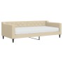 Sofa bed with cream fabric mattress 90x200 cm by vidaXL, Beds and slatted bases - Ref: Foro24-3197412, Price: 340,34 €, Disco...