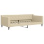 Sofa bed with cream fabric mattress 90x200 cm by vidaXL, Beds and slatted bases - Ref: Foro24-3197412, Price: 340,34 €, Disco...