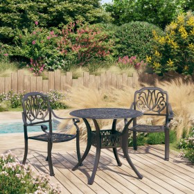 Bistro table and chairs 3 pieces black cast aluminum by vidaXL, Garden sets - Ref: Foro24-3070575, Price: 554,99 €, Discount: %